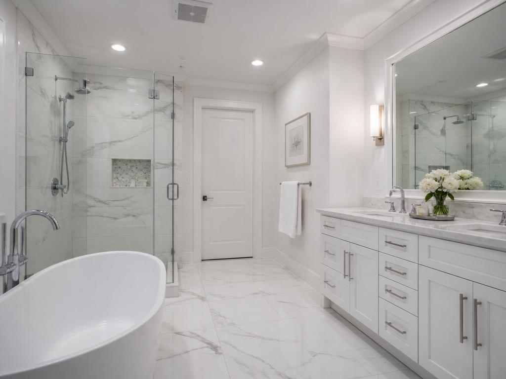 Bathroom cleaning result before